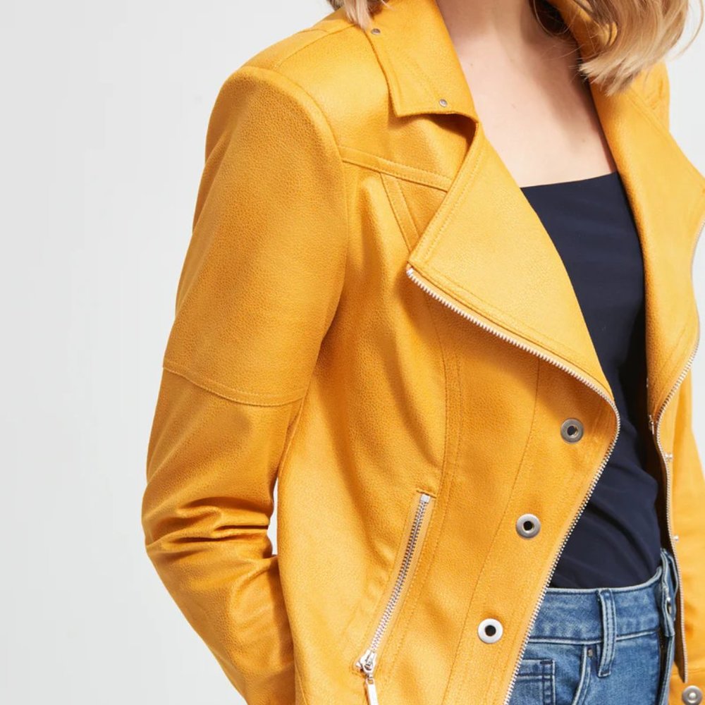 joseph ribkoff Faux Leather Jacket